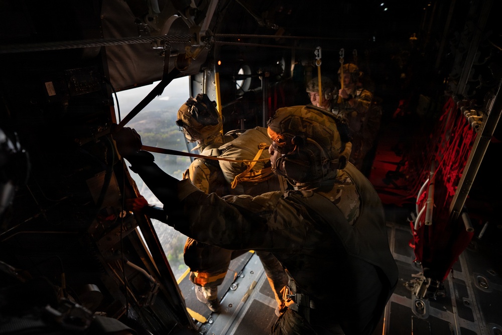 Rangers Conduct an Airborne Jump