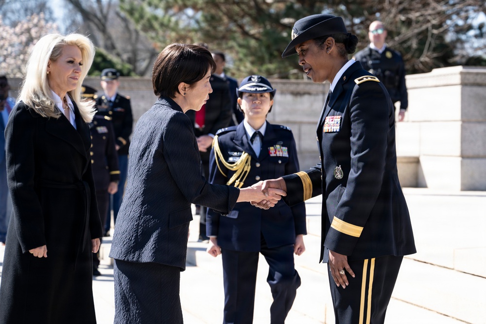 Japanese Prime Minister Sanae Takaichi Visits Arlington National Cemetery