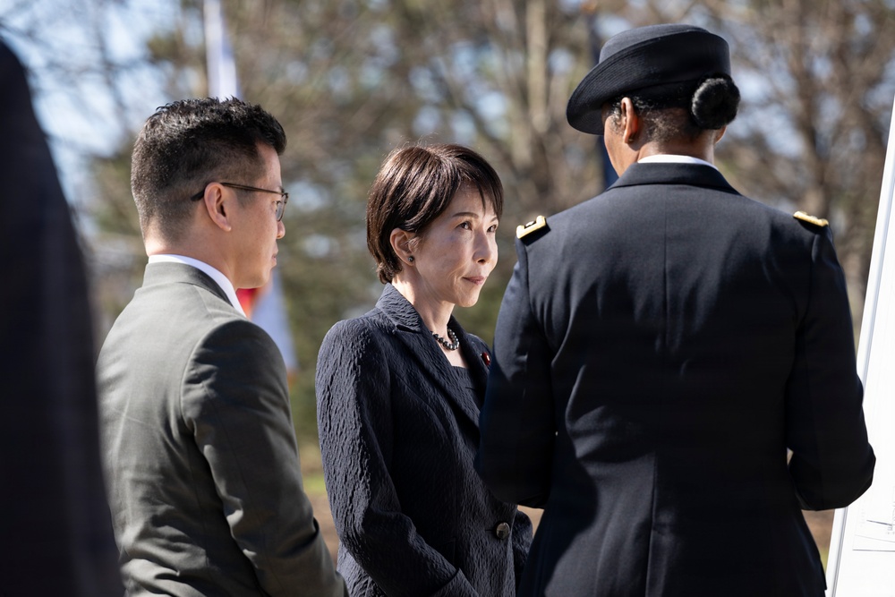 Japanese Prime Minister Sanae Takaichi Visits Arlington National Cemetery