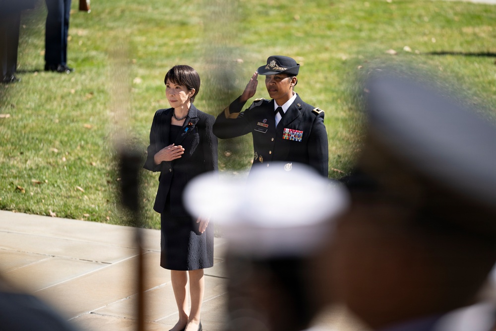 Japanese Prime Minister Sanae Takaichi Visits Arlington National Cemetery
