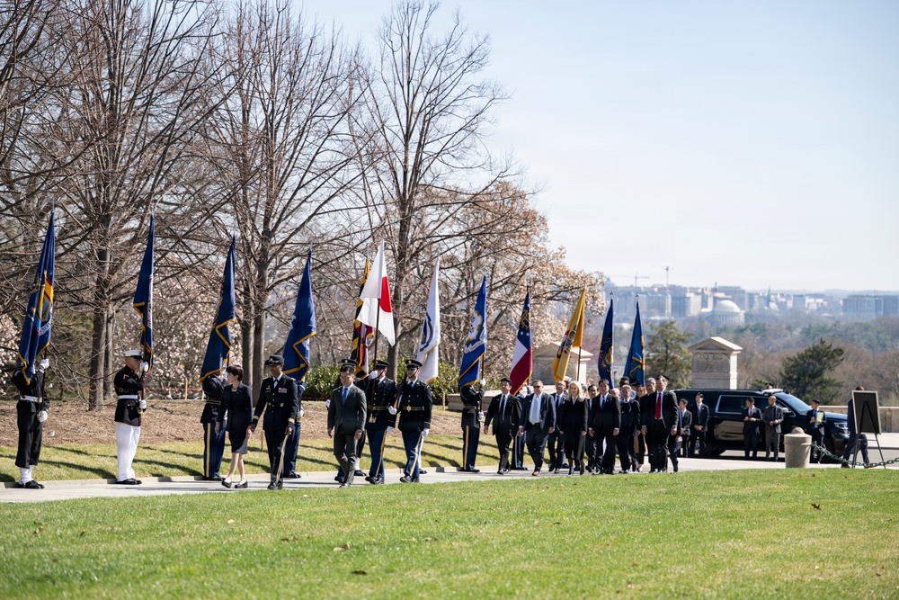 Japanese Prime Minister Sanae Takaichi Visits Arlington National Cemetery