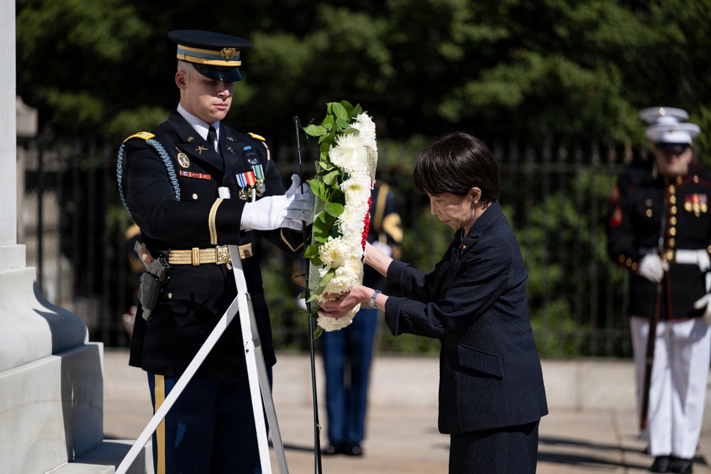 Japanese Prime Minister Sanae Takaichi Visits Arlington National Cemetery