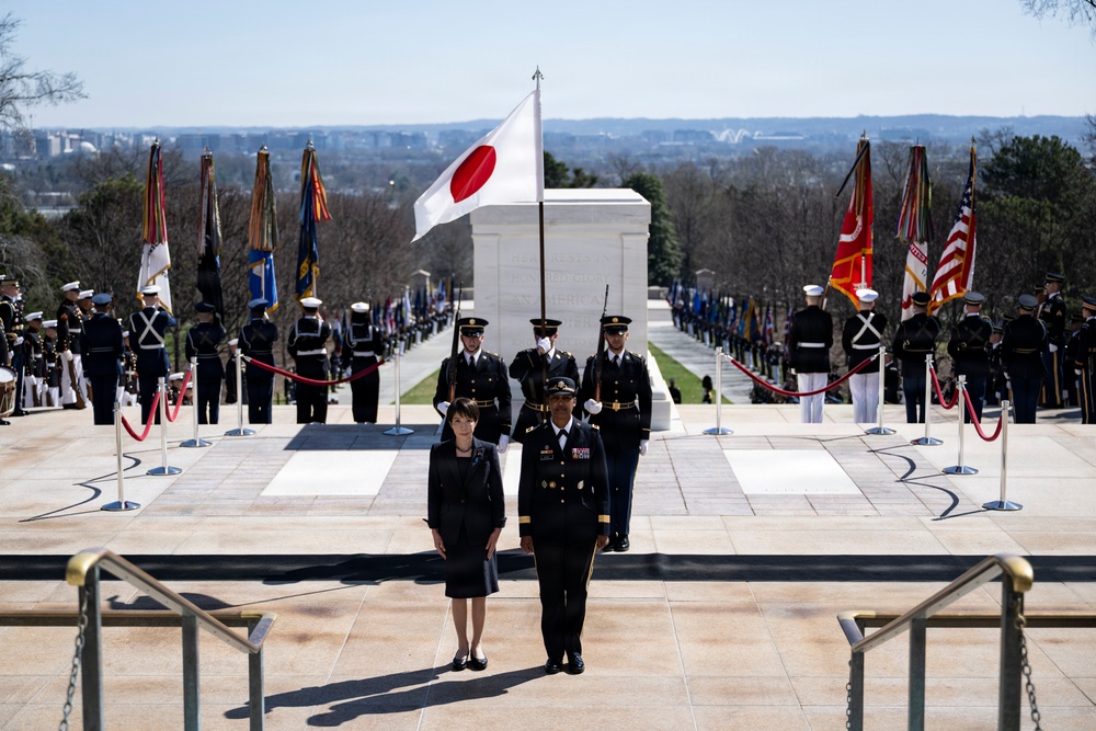 Japanese Prime Minister Sanae Takaichi Visits Arlington National Cemetery