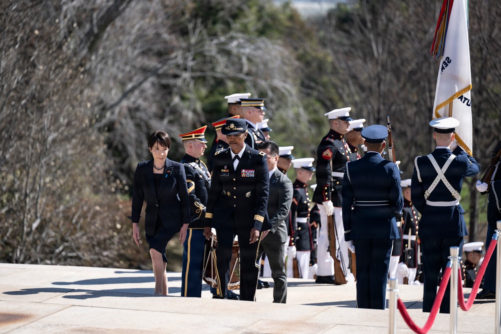 Japanese Prime Minister Sanae Takaichi Visits Arlington National Cemetery