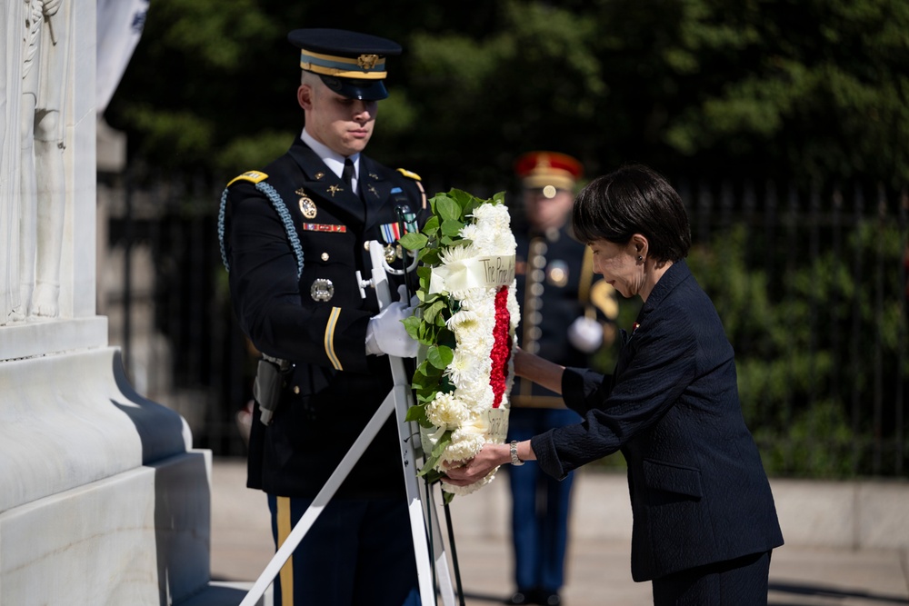 Japanese Prime Minister Sanae Takaichi Visits Arlington National Cemetery