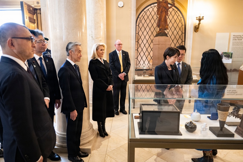 Japanese Prime Minister Sanae Takaichi Visits Arlington National Cemetery