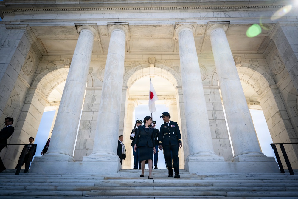 Japanese Prime Minister Sanae Takaichi Visits Arlington National Cemetery