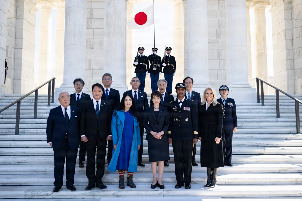 Japanese Prime Minister Sanae Takaichi Visits Arlington National Cemetery