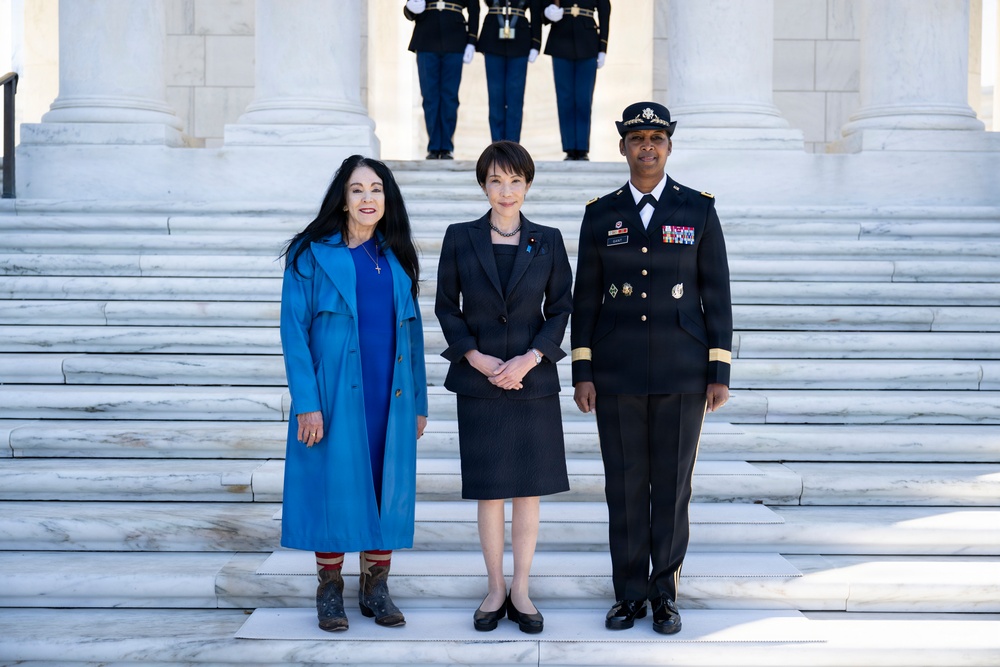 Japanese Prime Minister Sanae Takaichi Visits Arlington National Cemetery