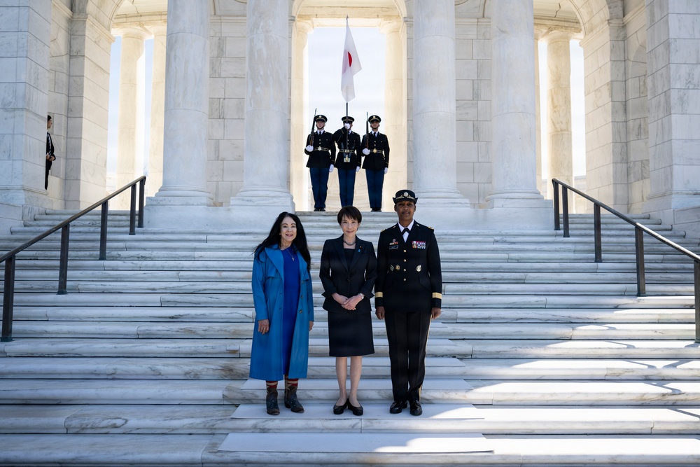 Japanese Prime Minister Sanae Takaichi Visits Arlington National Cemetery