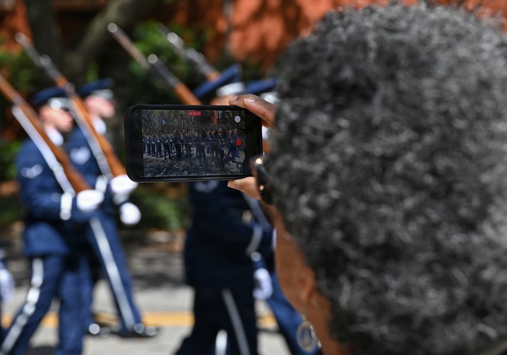 Air Force Honor Guard participates in St. Patrick’s Day parade