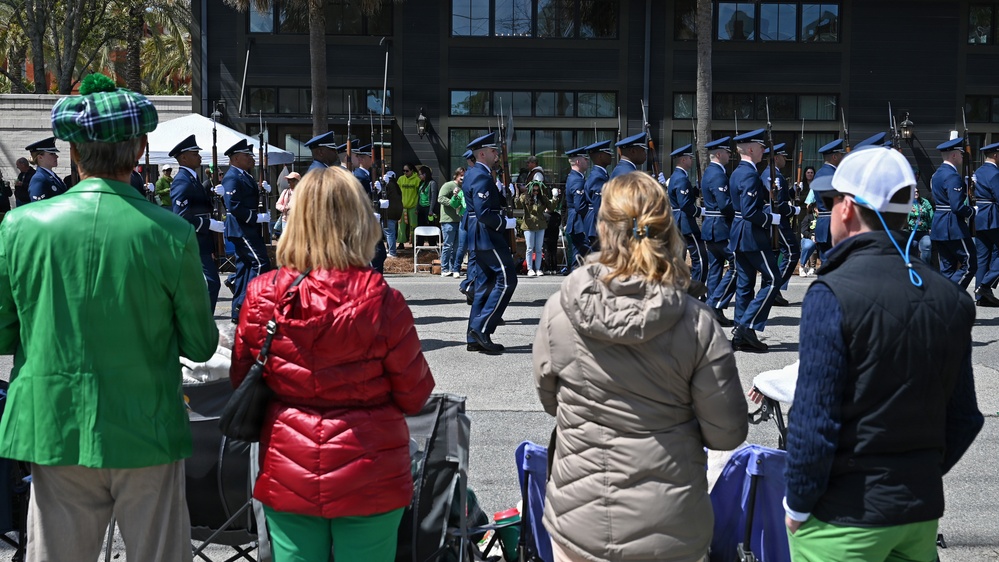 Air Force Honor Guard participates in St. Patrick’s Day parade