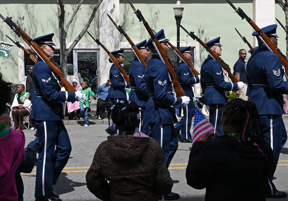 Air Force Honor Guard participates in St. Patrick’s Day parade