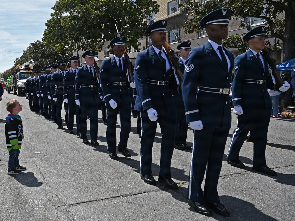 Air Force Honor Guard participates in St. Patrick’s Day parade