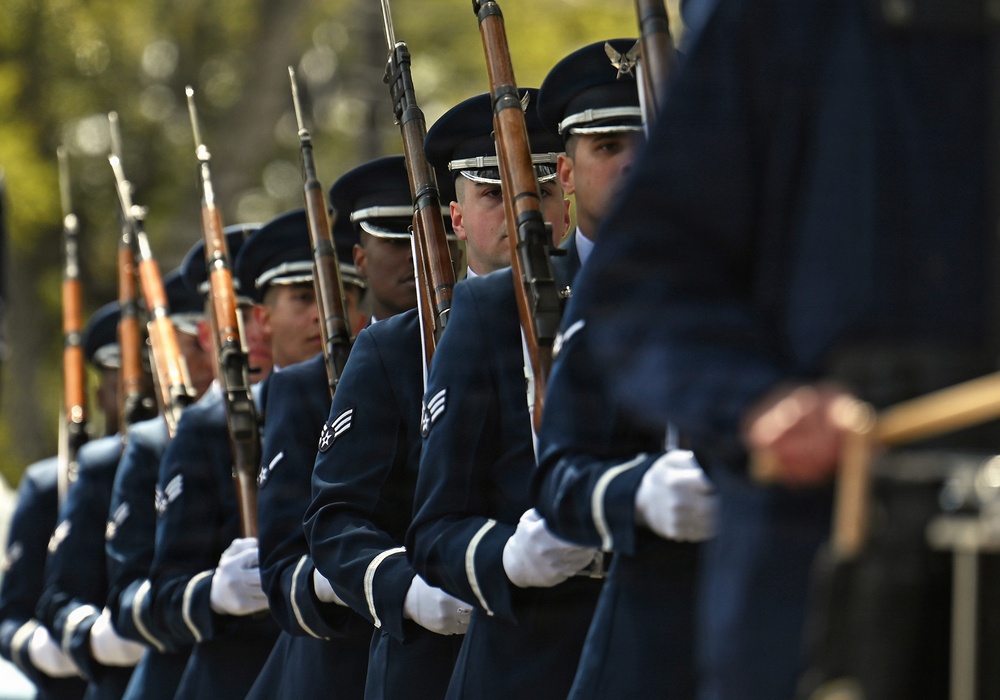 Air Force Honor Guard participates in St. Patrick’s Day parade