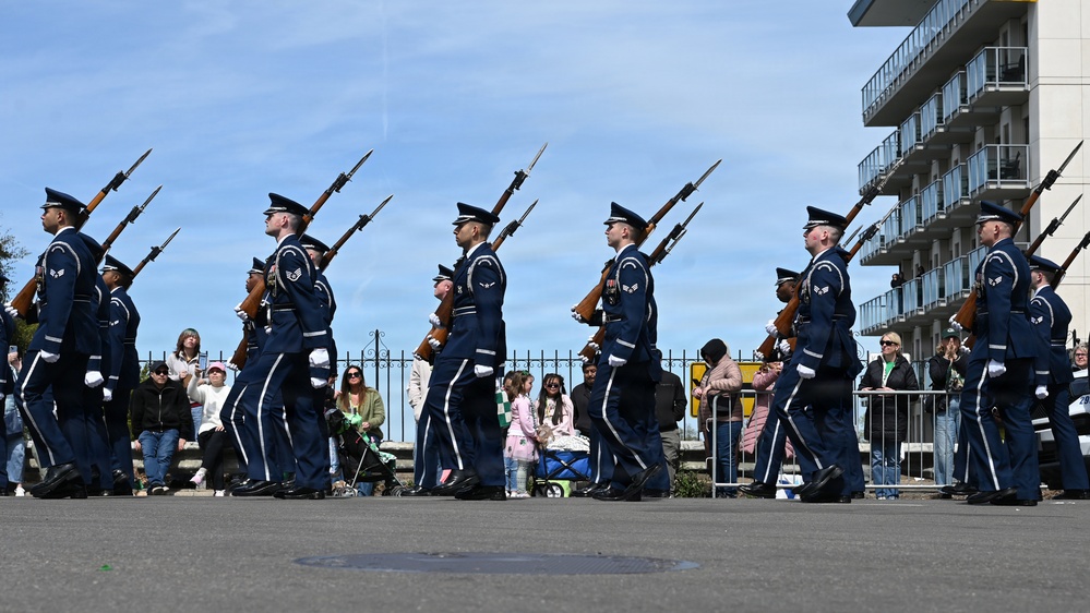Air Force Honor Guard participates in St. Patrick’s Day parade
