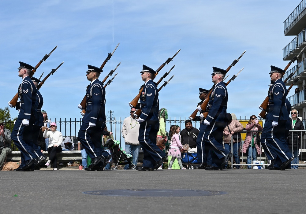 Air Force Honor Guard participates in St. Patrick’s Day parade
