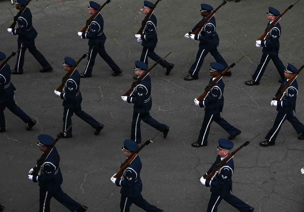 Air Force Honor Guard participates in St. Patrick’s Day parade