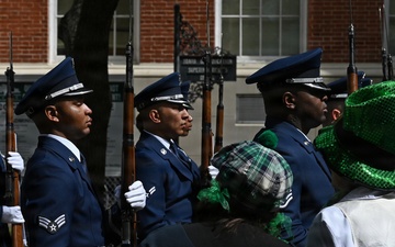 Air Force Honor Guard participates in St. Patrick’s Day parade