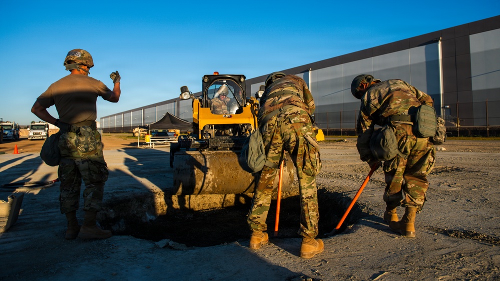 163d CES repairs flightline; meets METs during exercise Grizzly Talon