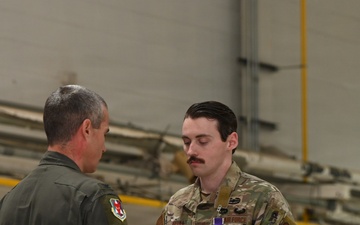 Staff Sgt. Justin Kahill receives the Purple Heart