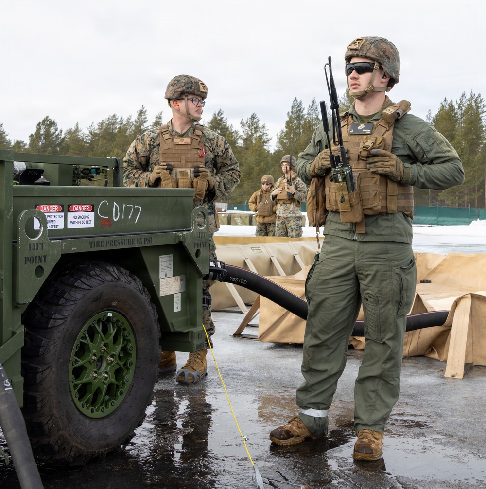 CORE26 | Swedish Soldiers, U.S. Marines Join Together to Fuel Aircraft in the Arctic