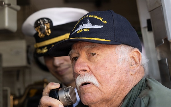 Future USS Harvey C. Barnum Jr. (DDG 124) Arrives at Naval Station Norfolk Homeport Ahead of Commissioning