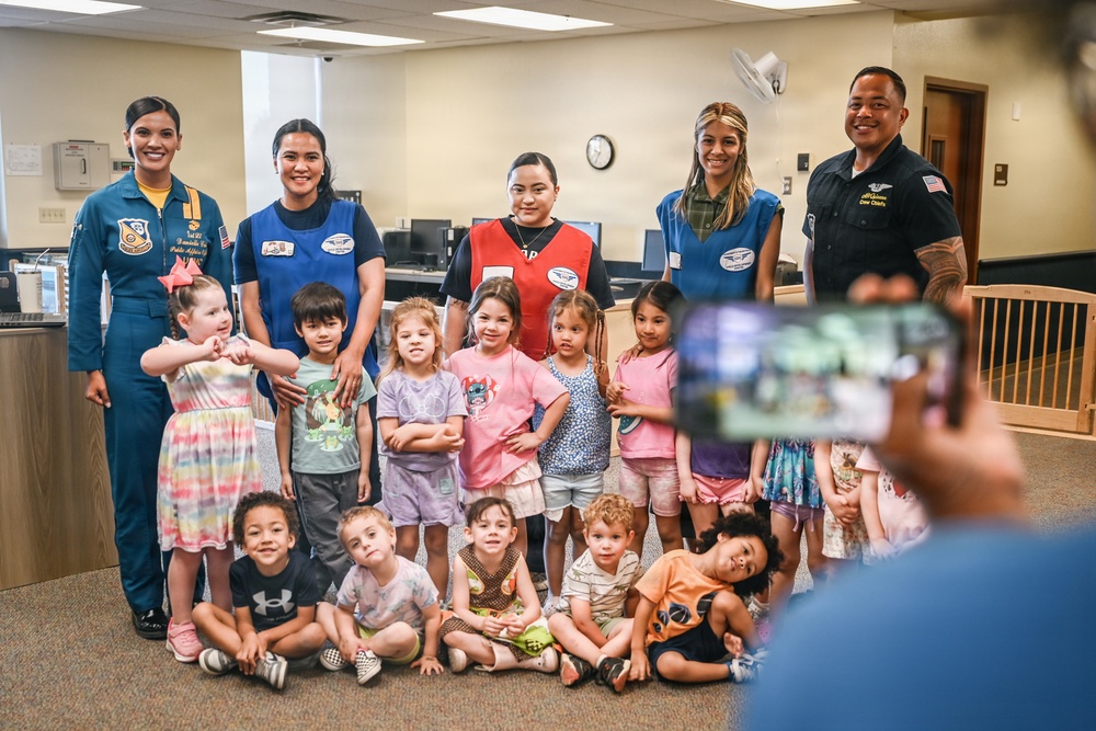 Blue Angels inspire youth at Luke AFB Child Development Center