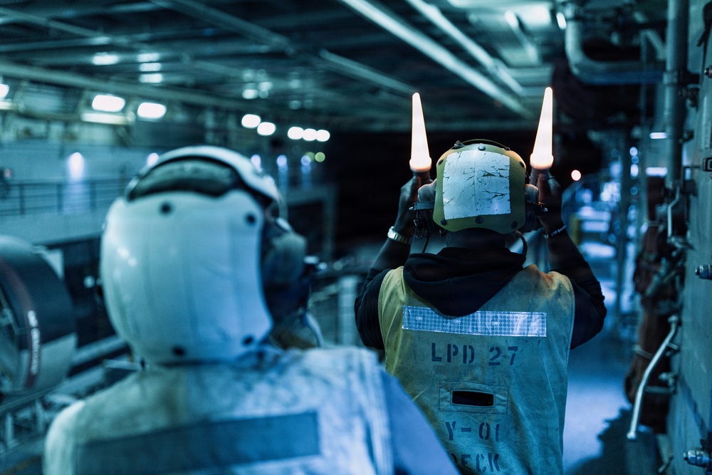 11th MEU Marines, Sailors conduct well deck operations aboard USS Portland