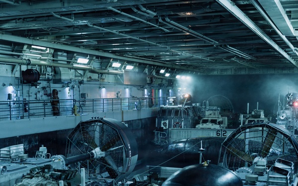 11th MEU Marines, Sailors conduct well deck operations aboard USS Portland