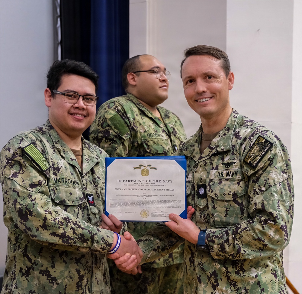 Fleet Readiness Center Northwest February 2026 Awards Quarters