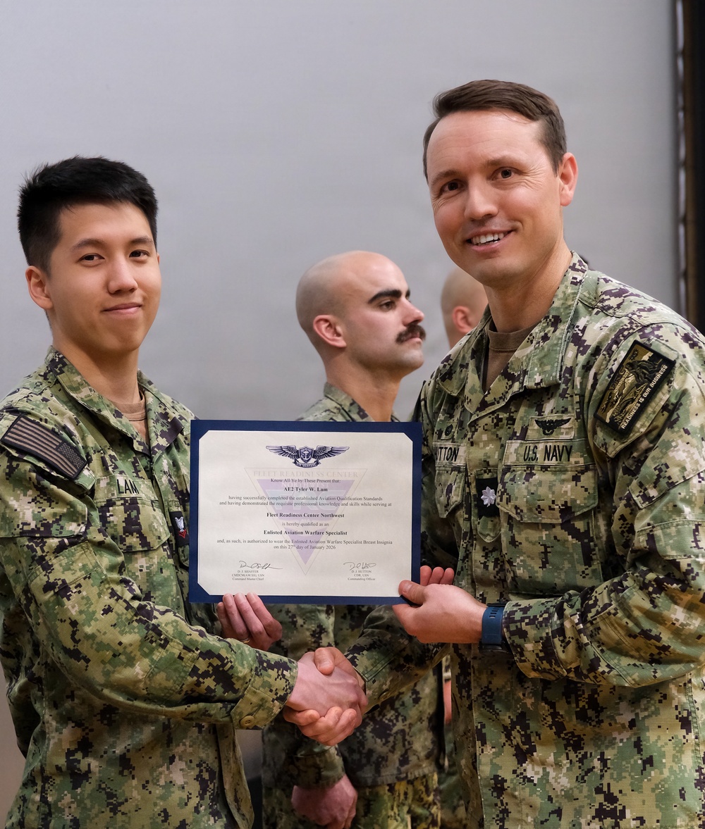 Fleet Readiness Center Northwest February 2026 Awards Quarters
