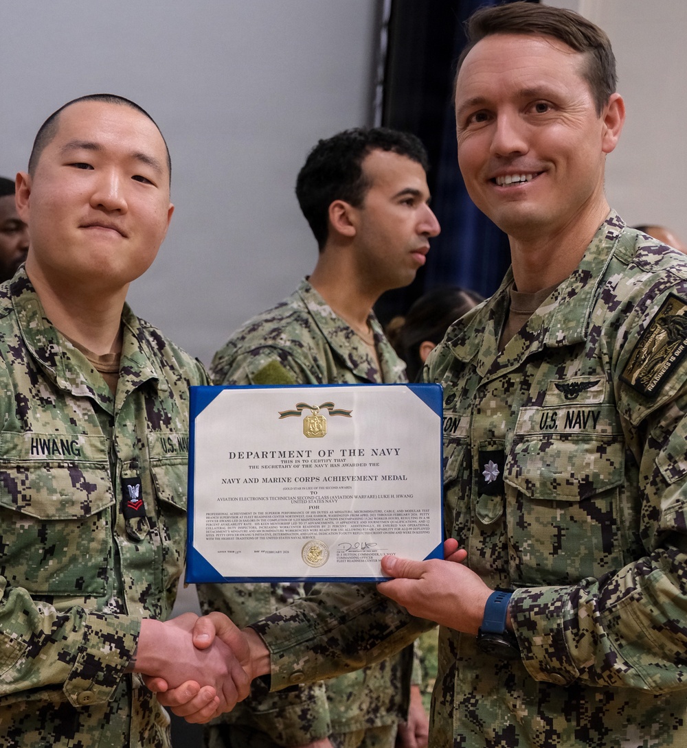 Fleet Readiness Center Northwest February 2026 Awards Quarters