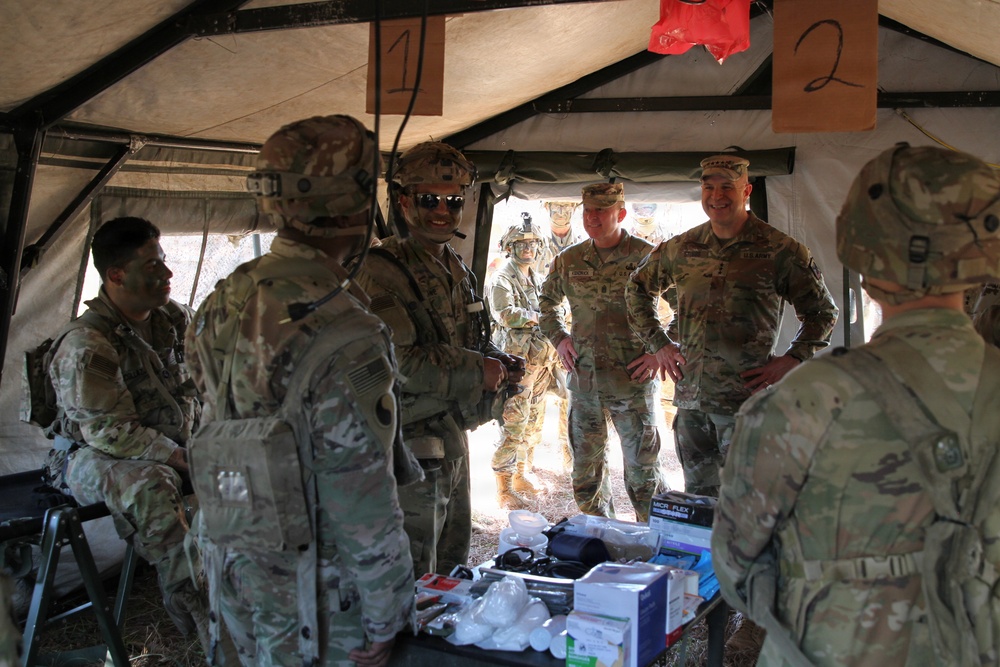 Director Stubbs and Maj. Gen. Haas visit 3-265 ADA at the Joint Readiness Training Center