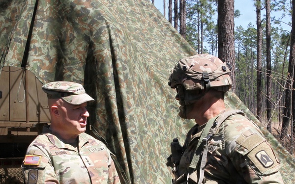 Director Stubbs and Maj. Gen. Haas visit 3-265 ADA at the Joint Readiness Training Center