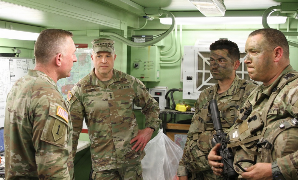Director Stubbs and Maj. Gen. Haas visit 3-265 ADA at the Joint Readiness Training Center