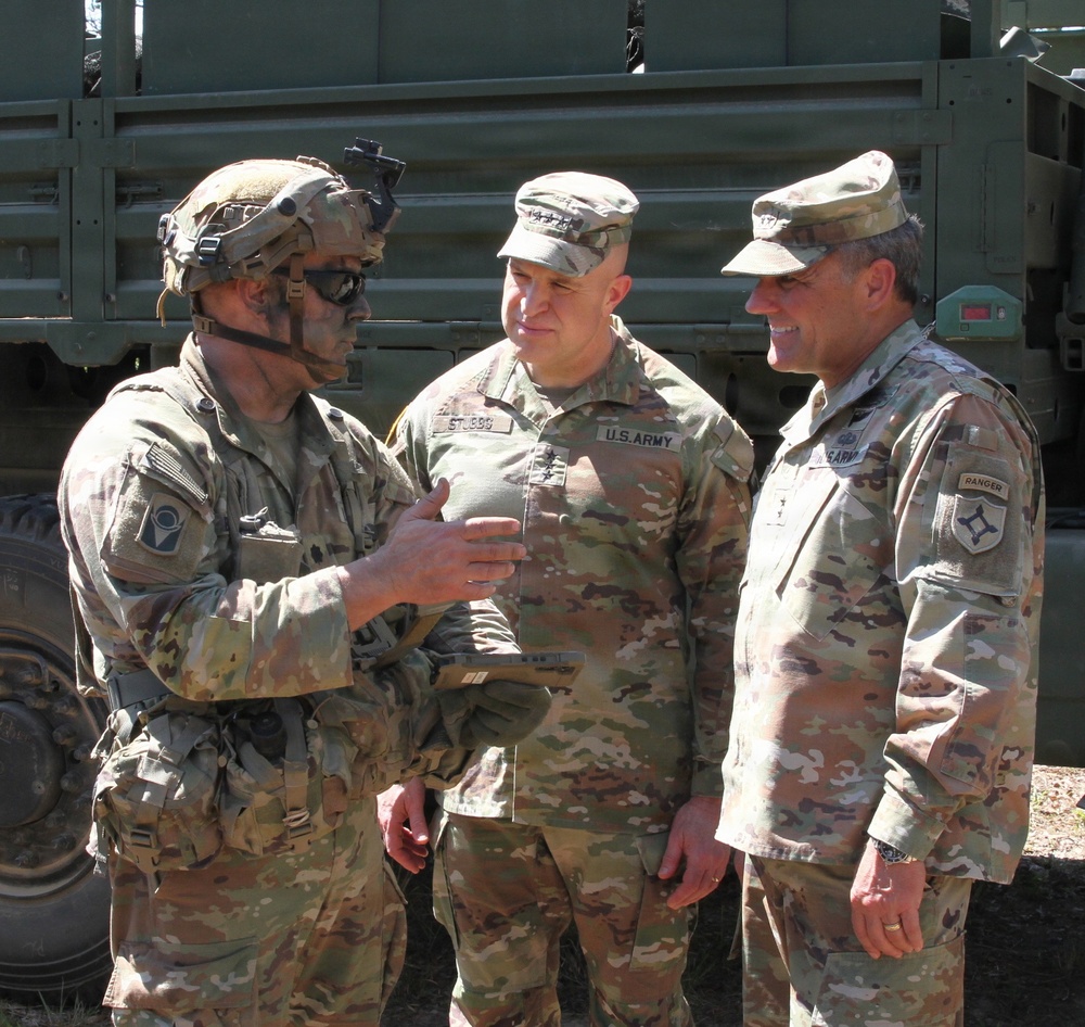 Director Stubbs and Maj. Gen. Haas visit 3-265 ADA at the Joint Readiness Training Center