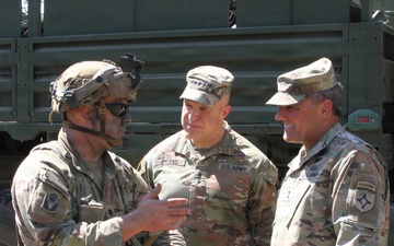 Director Stubbs and Maj. Gen. Haas visit 3-265 ADA at the Joint Readiness Training Center