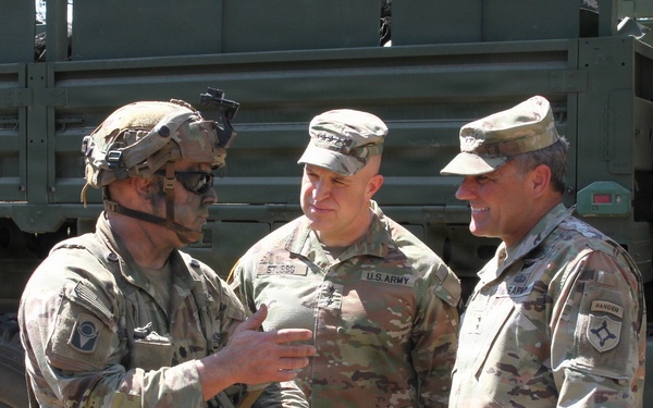 Director Stubbs and Maj. Gen. Haas visit 3-265 ADA at the Joint Readiness Training Center