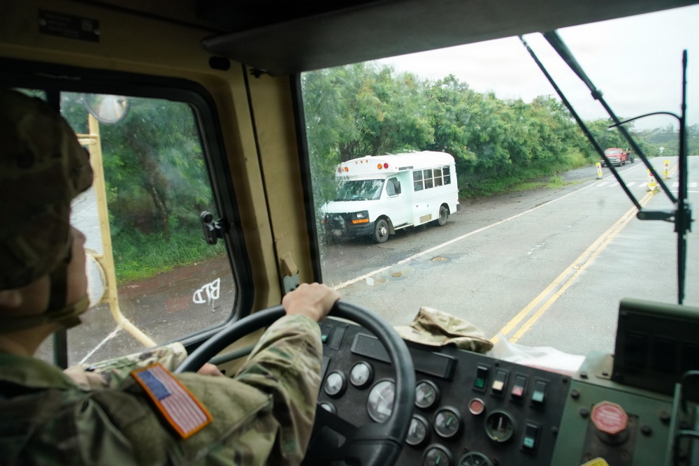 Hawaii Army National Guard assists residents in evacuation