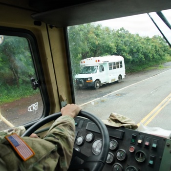 Hawaii Army National Guard assists residents in evacuation