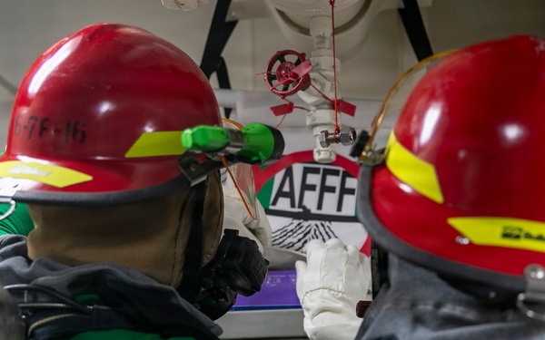USS Tripoli Conducts Toxic Gas Drill