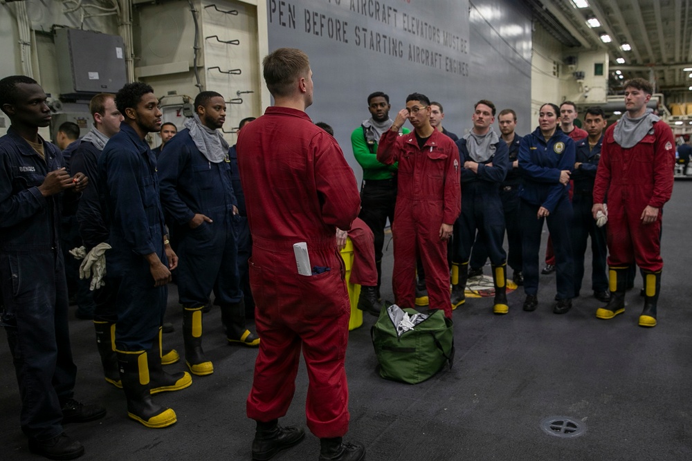 USS Tripoli Conducts Toxic Gas Drill