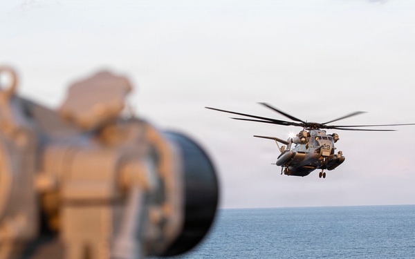 USS Tripoli Conducts Flight Operations with CH-53 Super Stallion