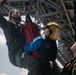 USS Tripoli Conducts Hoisting Exercise on Aircraft Elevator