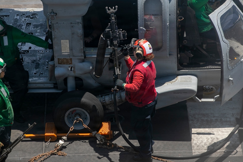 USS Tripoli Sailors Conducts Aircraft Maintenance