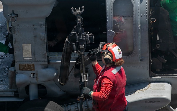 USS Tripoli Sailors Conducts Aircraft Maintenance