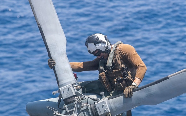 USS Tripoli Sailors Conducts Aircraft Maintenance