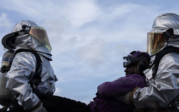 USS Iwo Jima Sailors Take Part in an Aviation Training Team Evolution