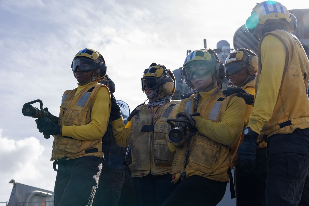 USS Iwo Jima Sailors Take Part in an Aviation Training Team Evolution